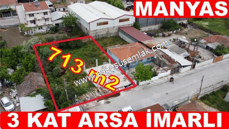 713 M2 MANYAS YENİMAHALLE 3 KAT KONUT İMARLI ARSA ASEPSUS EMLAK