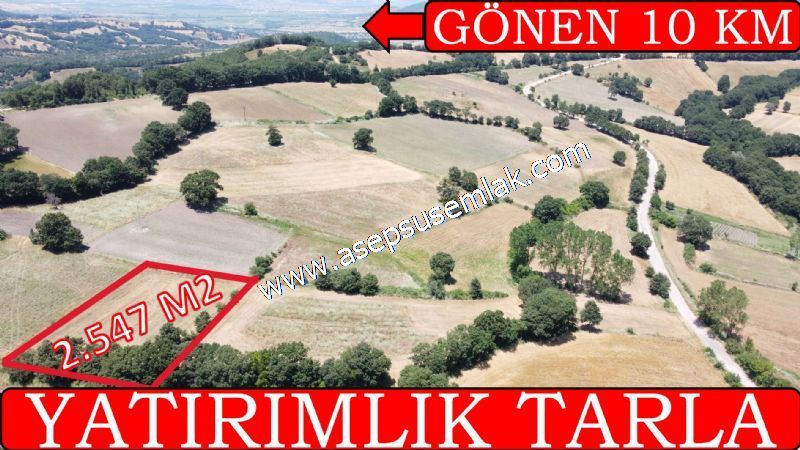 2.547 m2 Yatırımlık Tarla Arıcılık, Hayvancılık Tarla'ya Cepheli