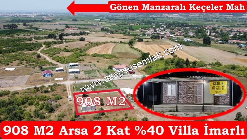 908 M2 Müstakil Köy Evi Villa Arsa 2 Kat %40 İmarlı