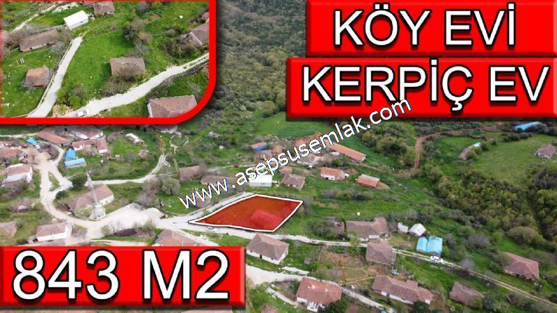 843 M2 Gönen'de Köy Evi Bahçeli Kerpiç Ev Elektrik Var.